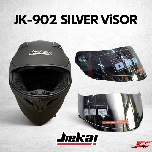 JİEKAİ ÇENE AÇILIR FULLFACE KASK SİLVER-AYNAMSI VİZÖR JK 902 -JK306 UYUMLU