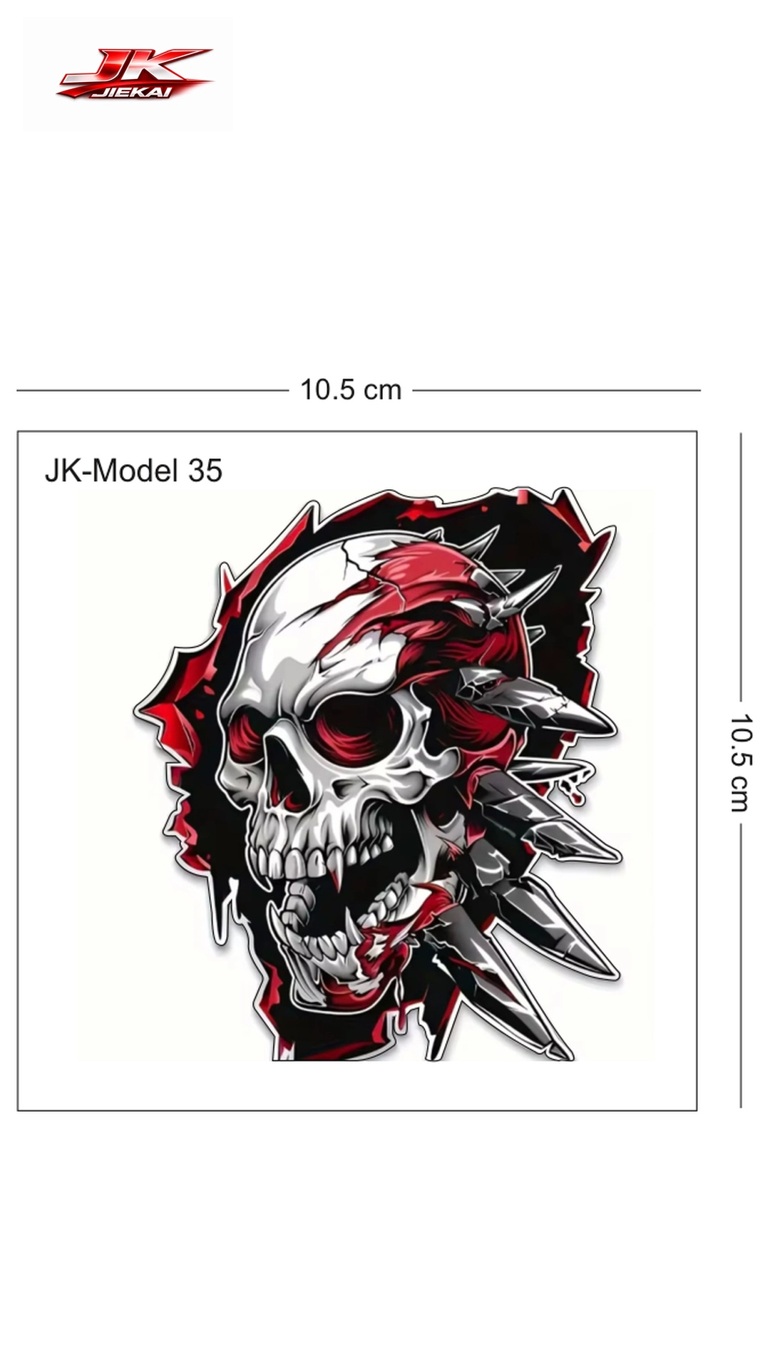 JK JİEKAİ MOTOSİKLET KASK AKSESUARI STİCKER MODEL 35