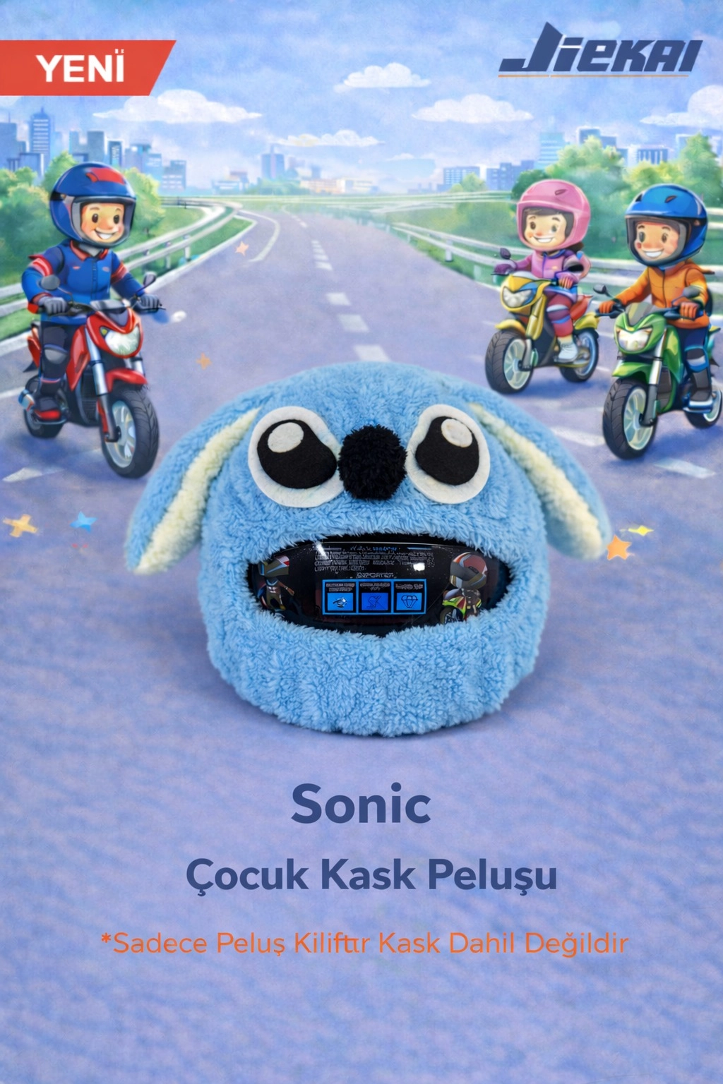 JİEKAİ MODEL 2 Çocuk Kask Peluşu