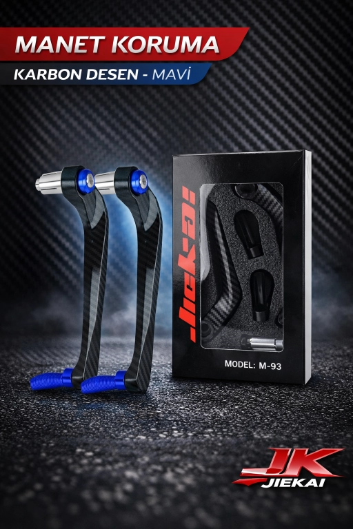 M-93 * MAVİ * RENKLİ ÜNİVERSAL MANET KORUMA KARBON DESEN