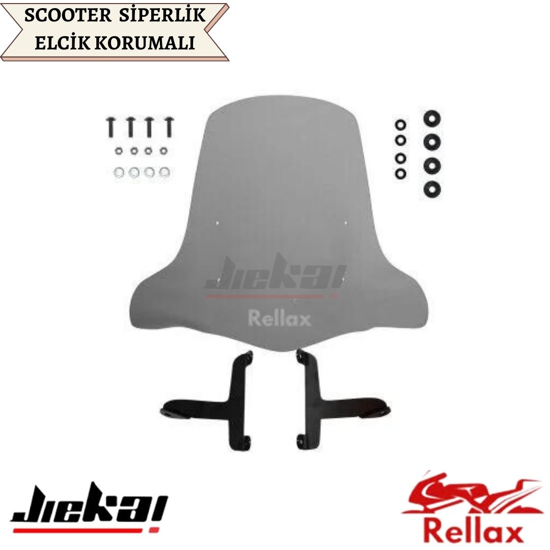 RELLAX SCOOTER Universal ELCİKLİ Ön Cam FÜME
