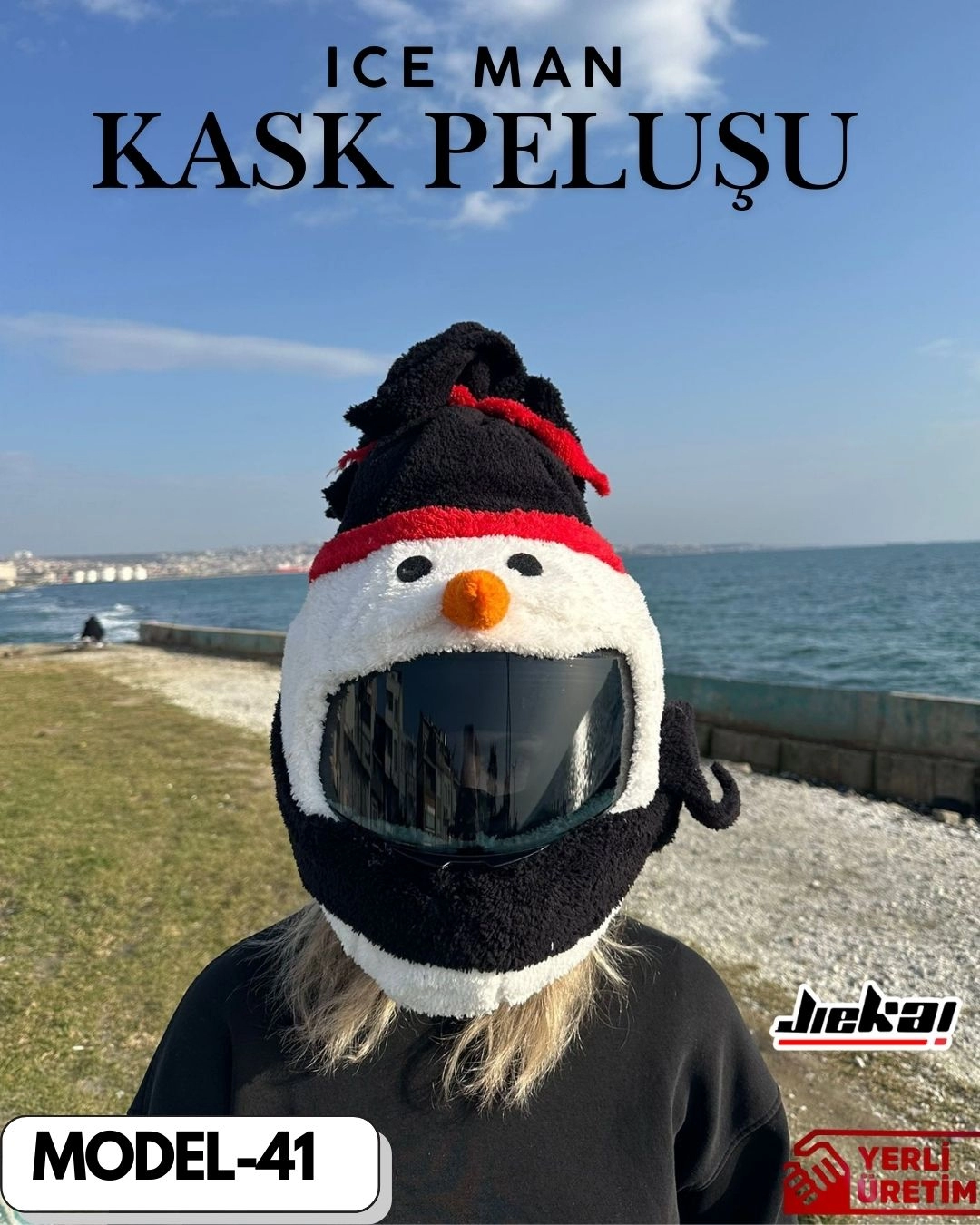MODEL-41 KASK PELUŞU TEK EBAT ICE MAN