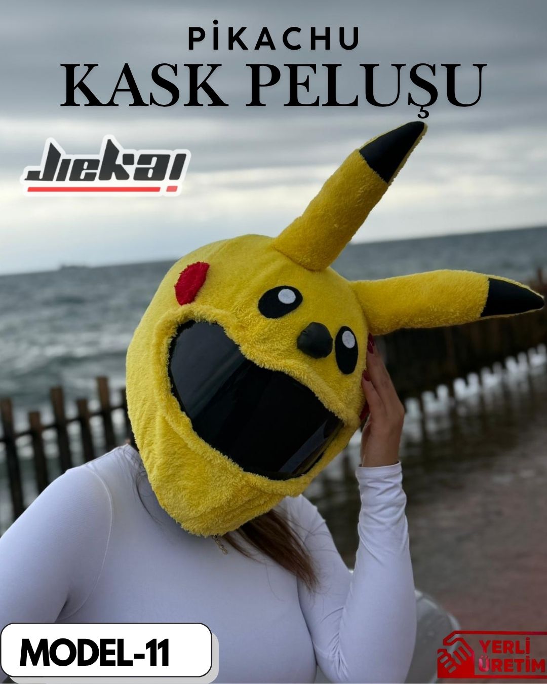 MODEL-11 KASK PELUŞU TEK EBAT PİKACHU