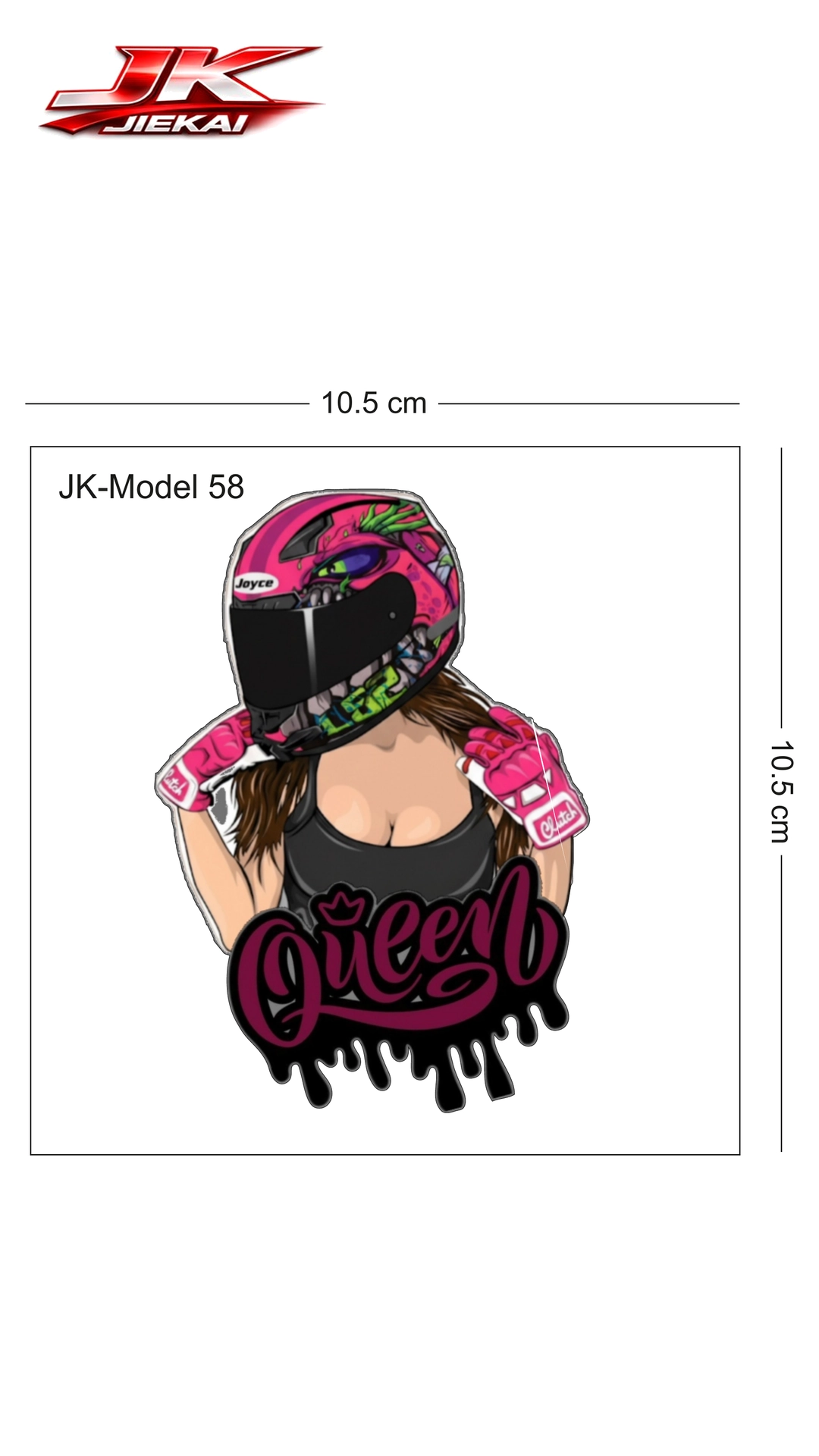 JK JİEKAİ MOTOSİKLET KASK AKSESUARI STİCKER MODEL 58 / MİNİMUM ALIM ADEDİ TOPTAN BAYİ MÜŞTERİLERİMİZ İÇİN 5 ADETTİR.