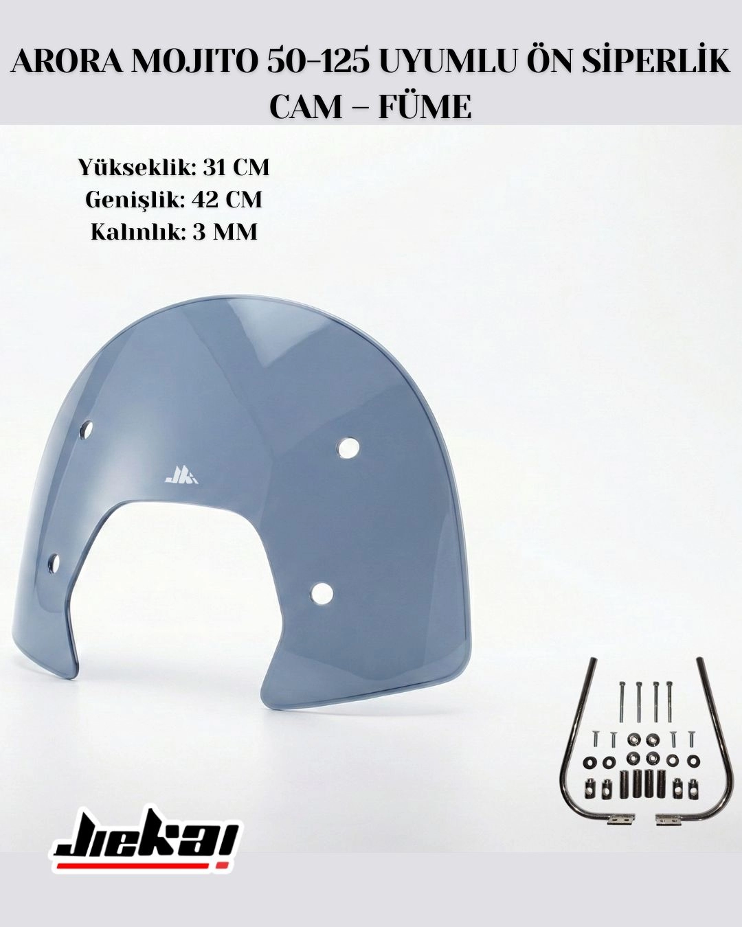 ARORA MOJITO 50-125 UYUMLU ÖN SİPERLİK CAM – FÜME