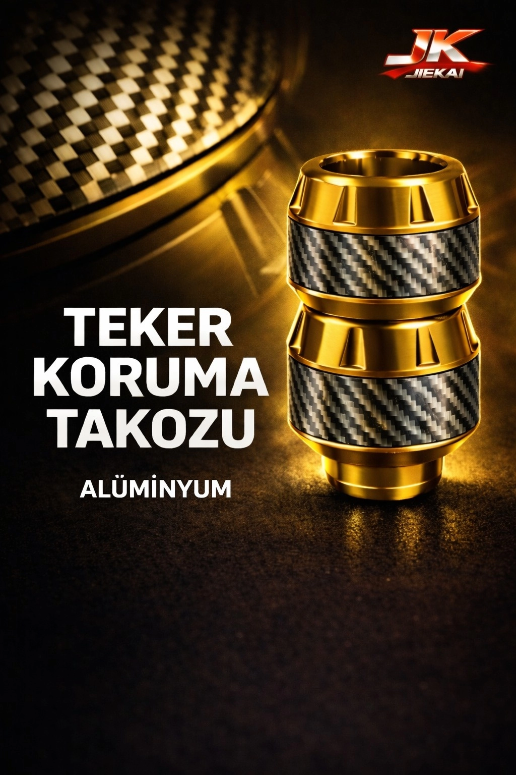 KB-37 RENKLİ ÖN TEKER TAKOZU *GOLD* ÜNİVERSAL