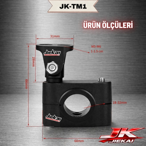 JİEKAİ JK-TM1 ÜNİVERSAL SİS FAR AYAK ( ADET FİYATIDIR )