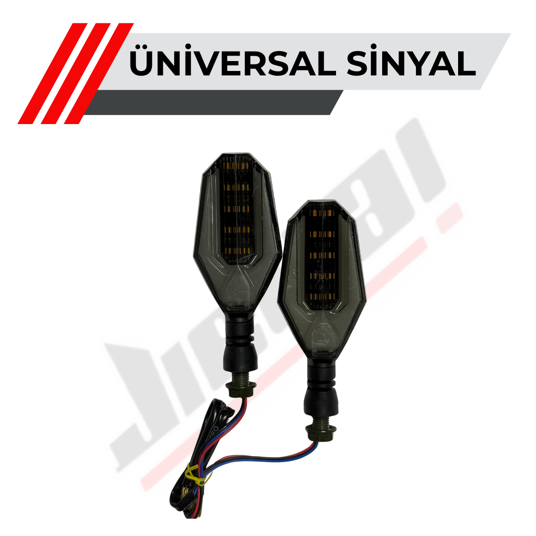 JİEKAİ TS33 ÜNİVERSAL KAYARLI SİNYAL MOTOSİKLET *RENK SEÇENEKLİ* *SARI-KIRMIZI*