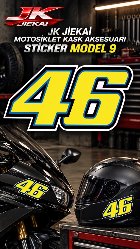 JK JİEKAİ MOTOSİKLET KASK AKSESUARI STİCKER MODEL 9