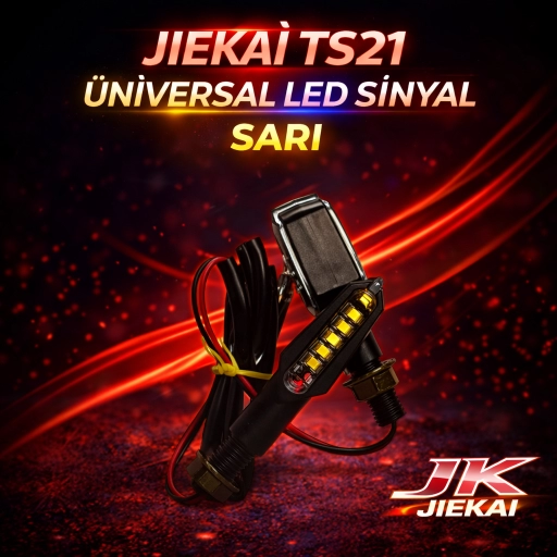 JİEKAİ TS21 ÜNİVERSAL LED SİNYAL MOTOSİKLET *SARI*