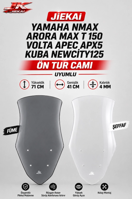 JİEKAİ YAMAHA NMAX 125-155 FÜME 2015-2020 MAX-T UYUMLU