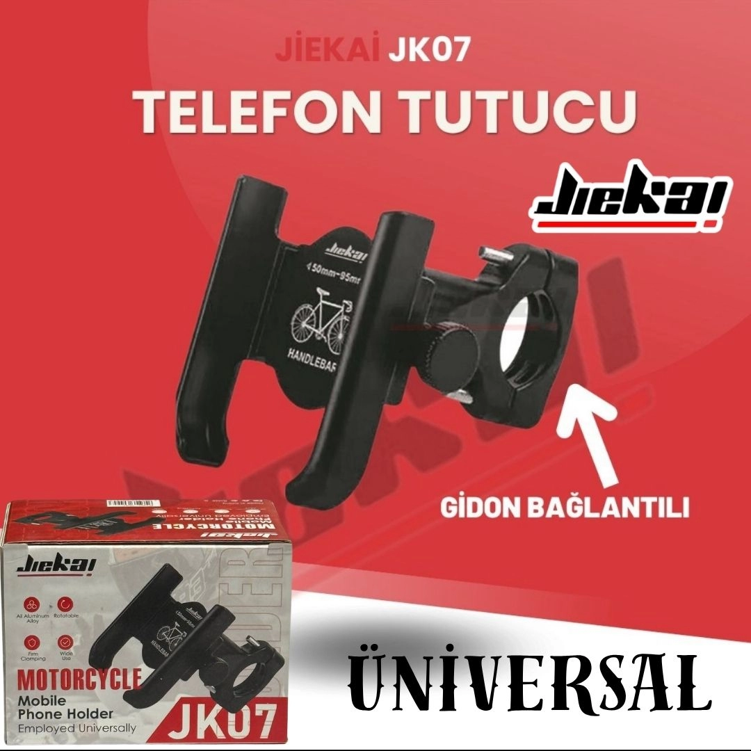 JK-07 MOTOSİKLET TELEFON TUTUCU ( ALEMİNYUM ) * GİDON* BAĞLANTILI