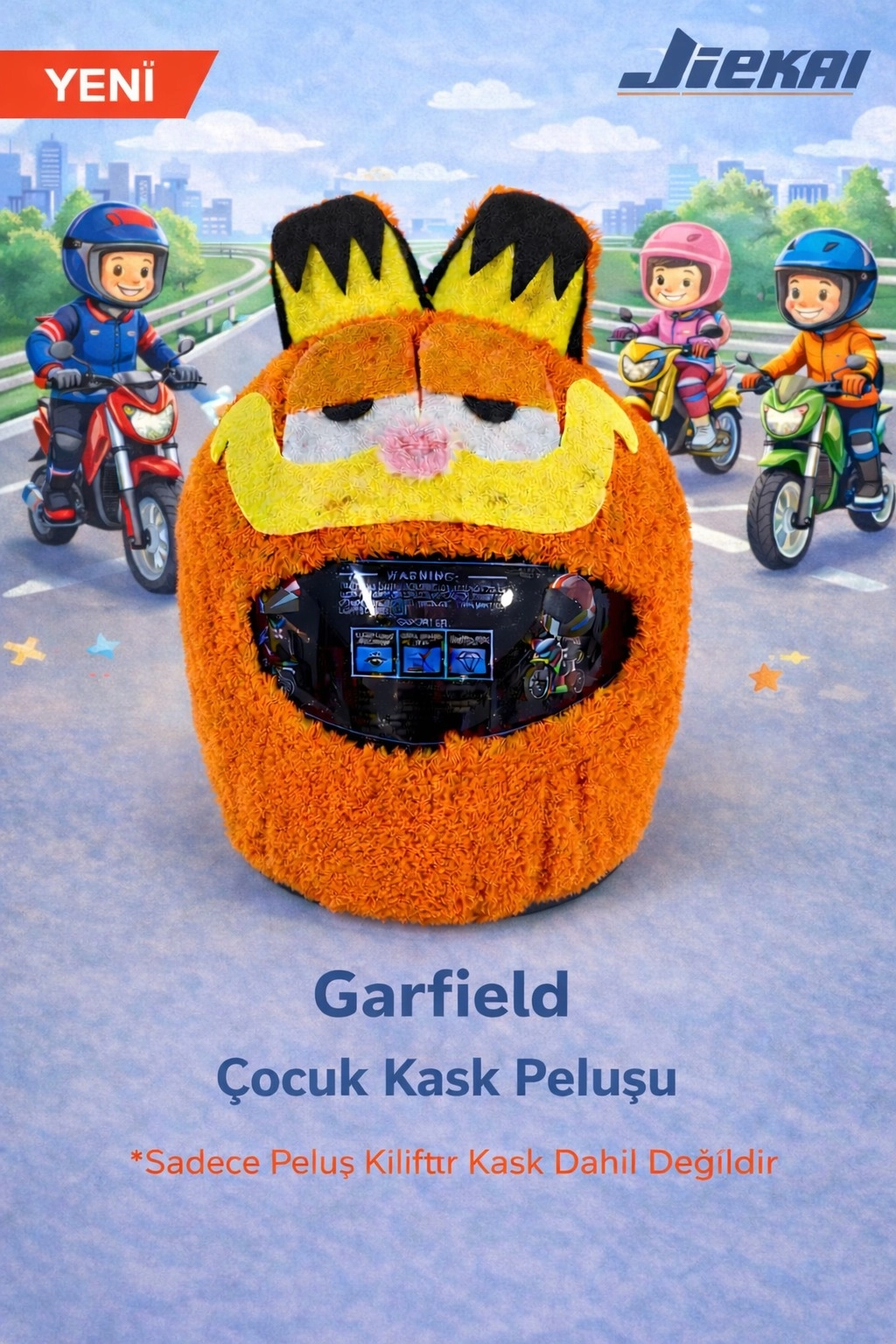 JİEKAİ Çocuk Kask Peluşu  MODEL 3