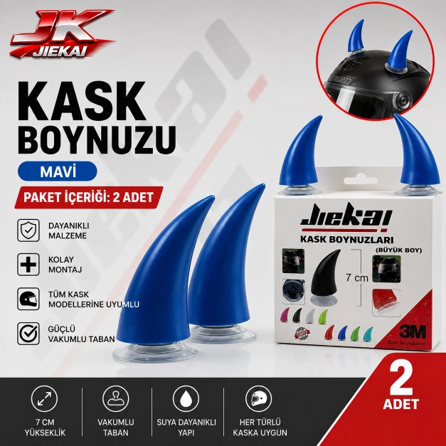 KASK BOYNUZU ( MAVİ ) PAKET İÇERİĞİ 2 ADET