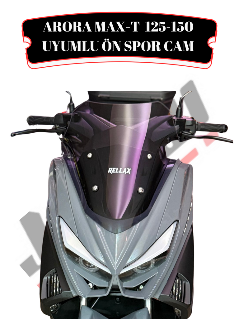 ARORA MAX-T 125-150 UYUMLU ÖN SPOR CAM FÜME (GENİŞLİK: 41 CM YÜKSEKLİK: 44 CM KALINLIK: 4 MM