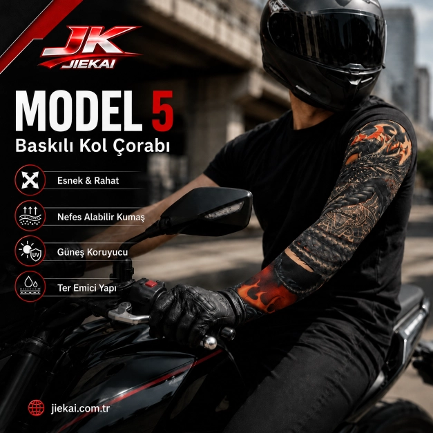 JİEKAİ MOTORCU KOL ÇORABI MODEL - 5