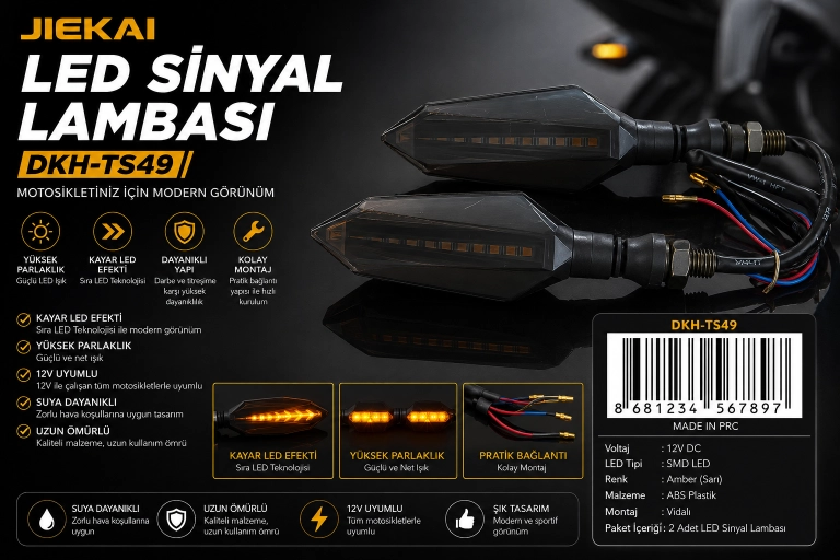 JİEKAİ DKH-TS36 Kayan LED Sinyal Lambası