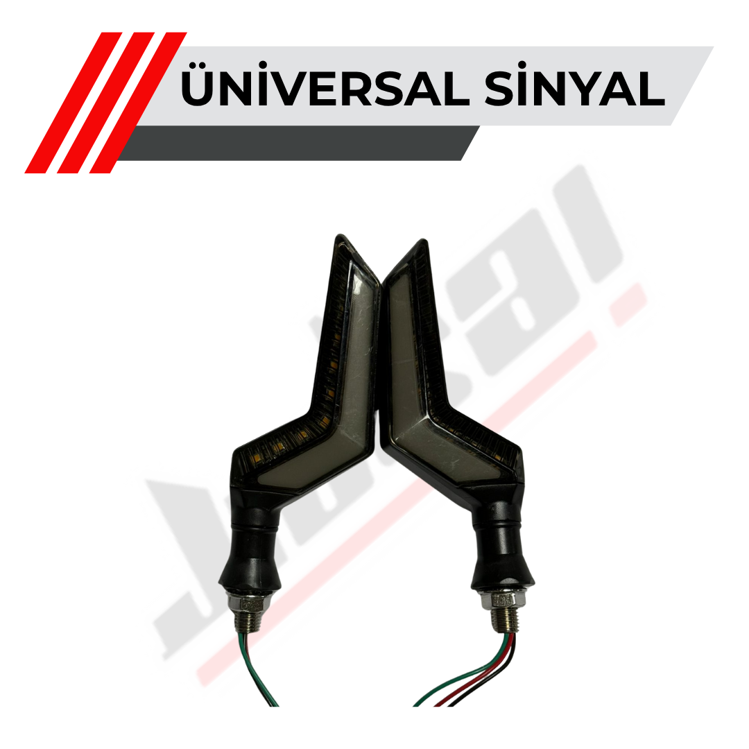  JİEKAİ TS44 ÜNİVERSAL KAYARLI SİNYAL MOTOSİKLET *RENK SEÇENEKLİ* *SARI-KIRMIZI*