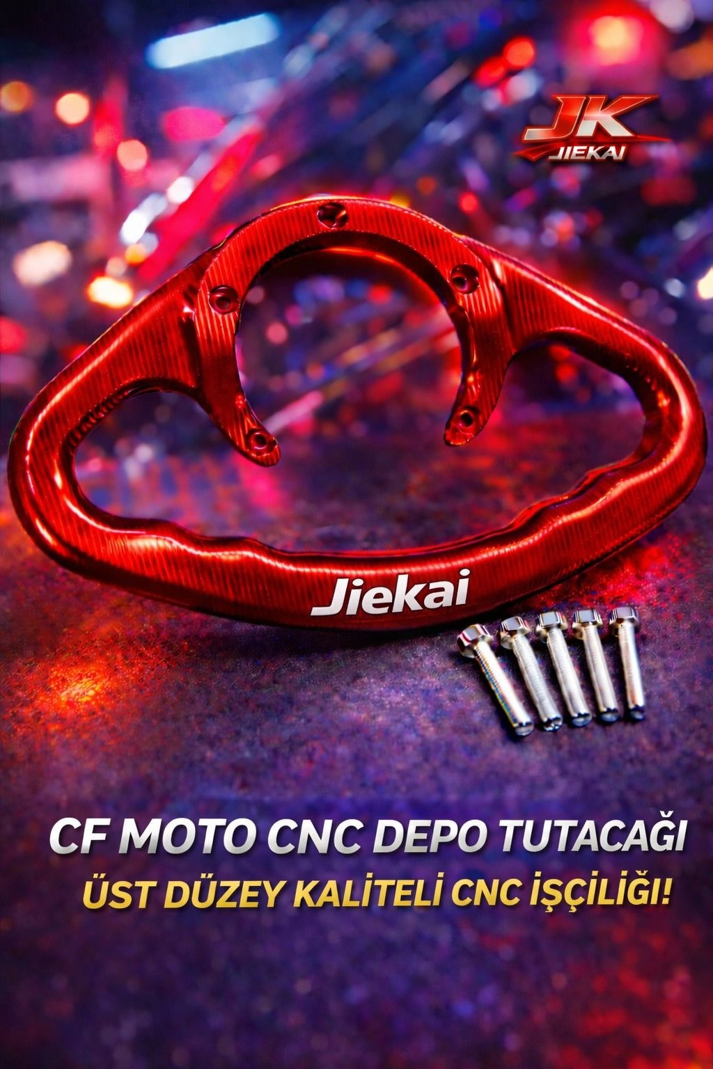 DP300 CF-MOTO DEPO TUTAMAÇ *KIRMIZI* ( AÇIKLAMADA UYUMLU MODELLER )