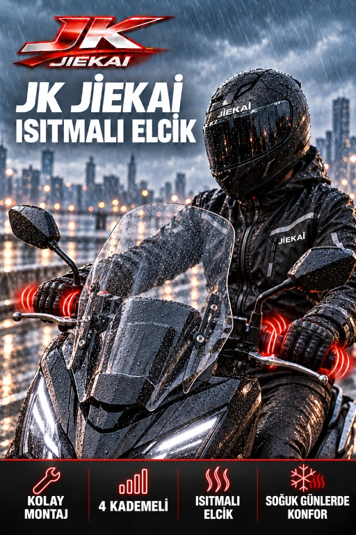 JK JİEKAİ 4 KADEMELİ ISITMALI MOTOSİKLET ELCİK SET
