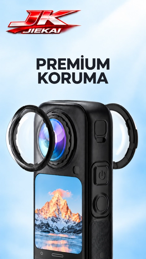 JK JİEKAİ Insta360 X5 Uyumlu Kamera Lens Koruyucu Seti (2 ADET KORUYUCU LENS KAMERA DAHİL DEĞİLDİR)