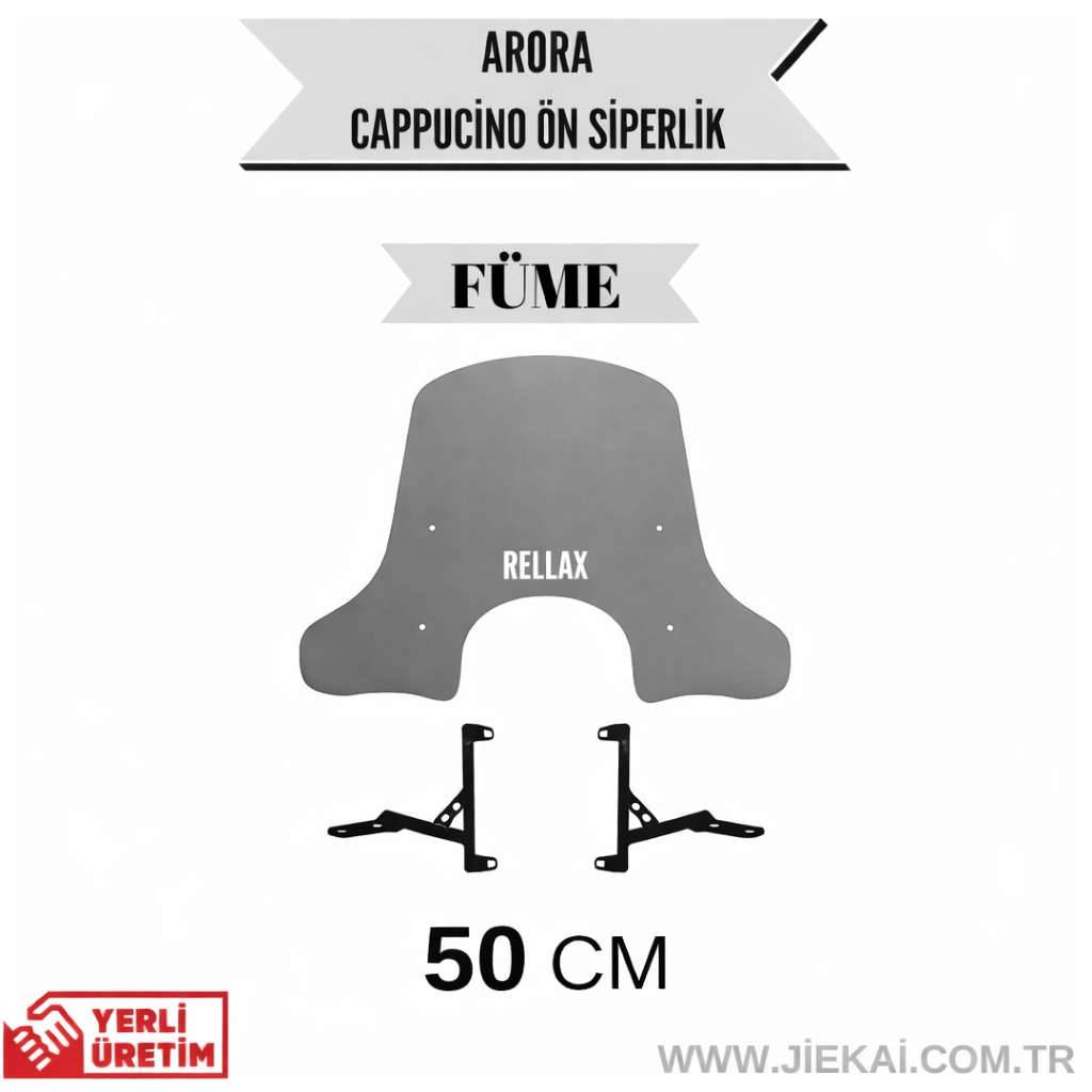 RELLAX Arora Cappucino 50 CM 2019-2025 UYUMLU ÖN CAM FÜME